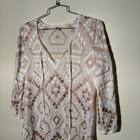 Cupcake International Golden Embellished Patterned Tunic Top - Picture 9 of 9